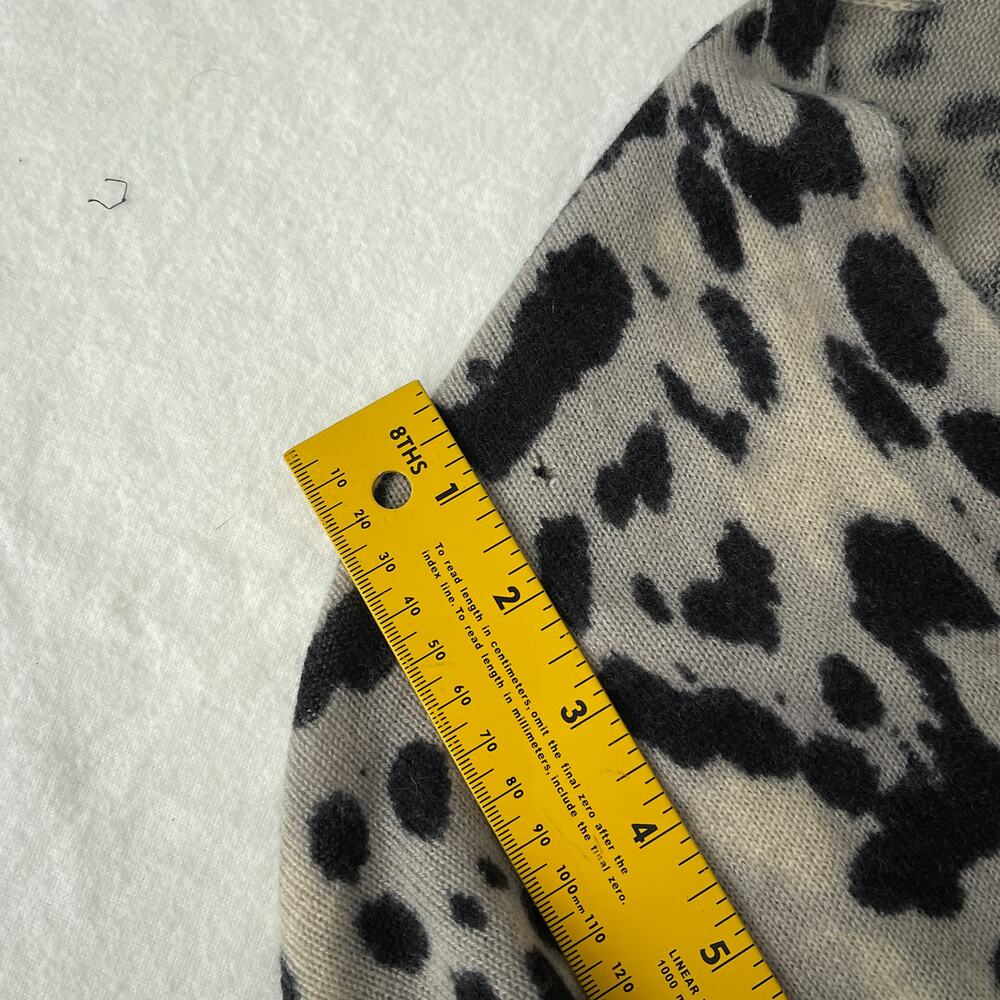 360 Cashmere Cardigan Sweater Womens S Jocelyn Leopard Dip Dye Longline Designer - Picture 11 of 11